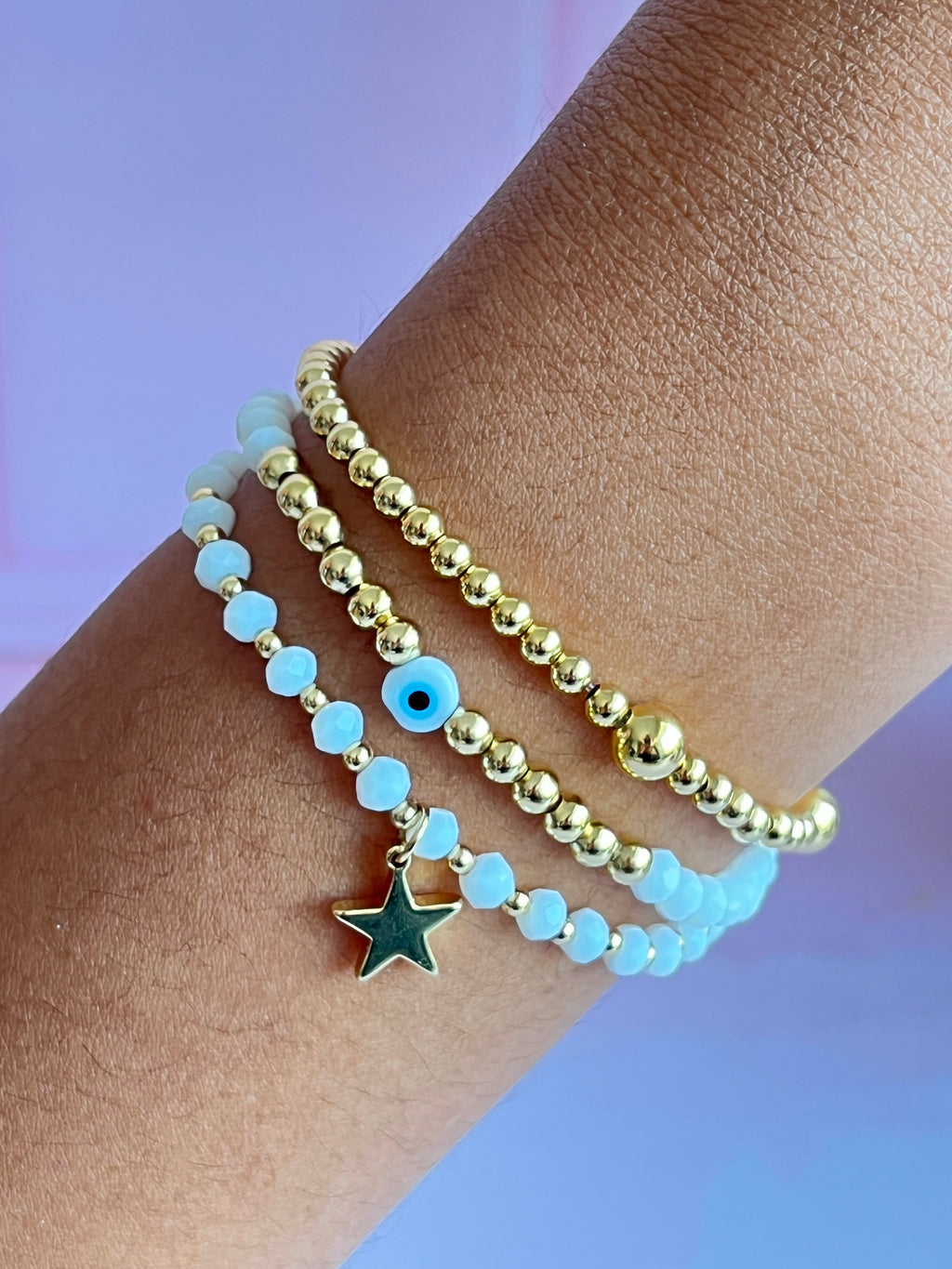 Set de pulseras "LUZ PERLA"