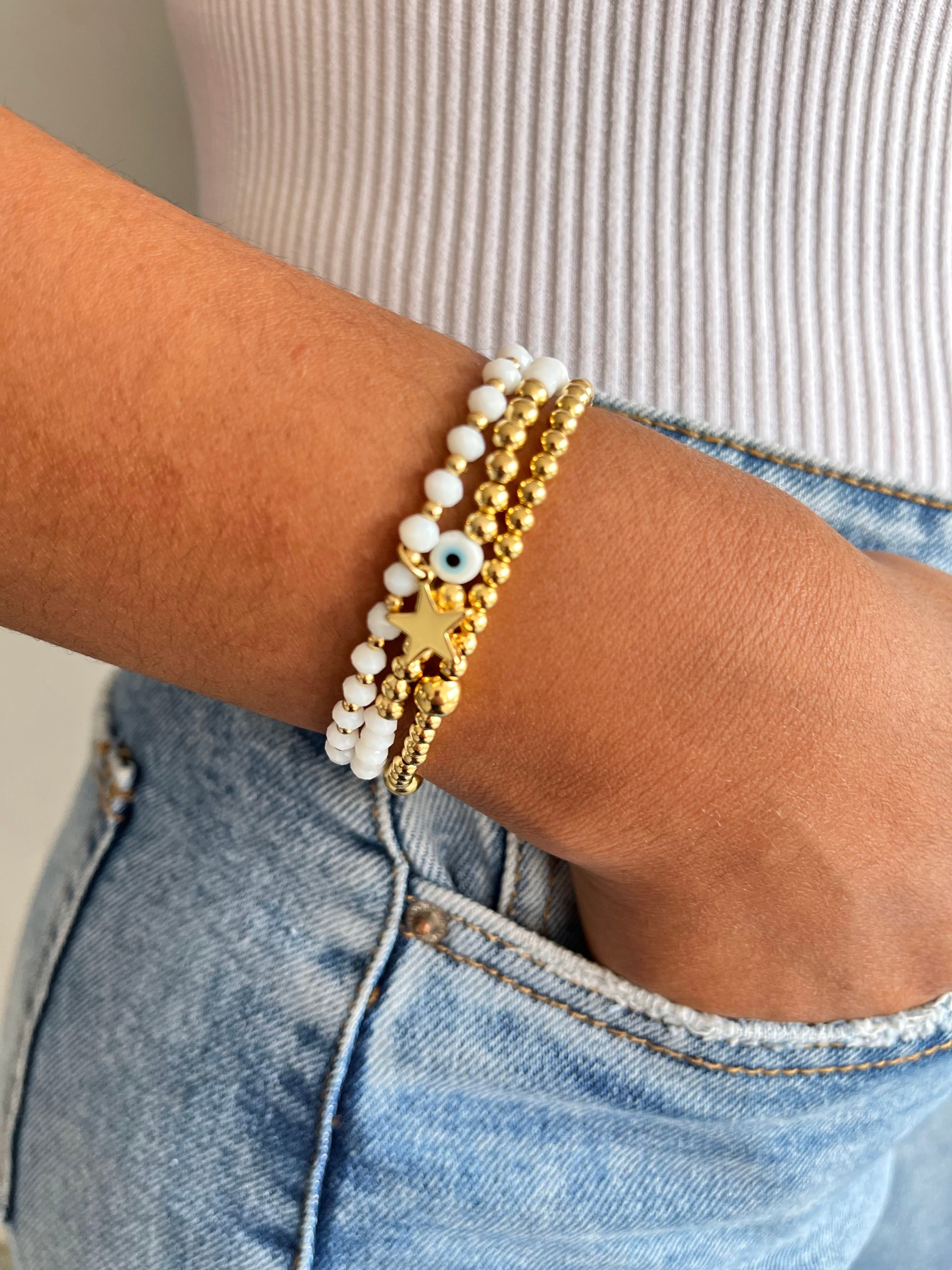 Set de pulseras "LUZ PERLA"