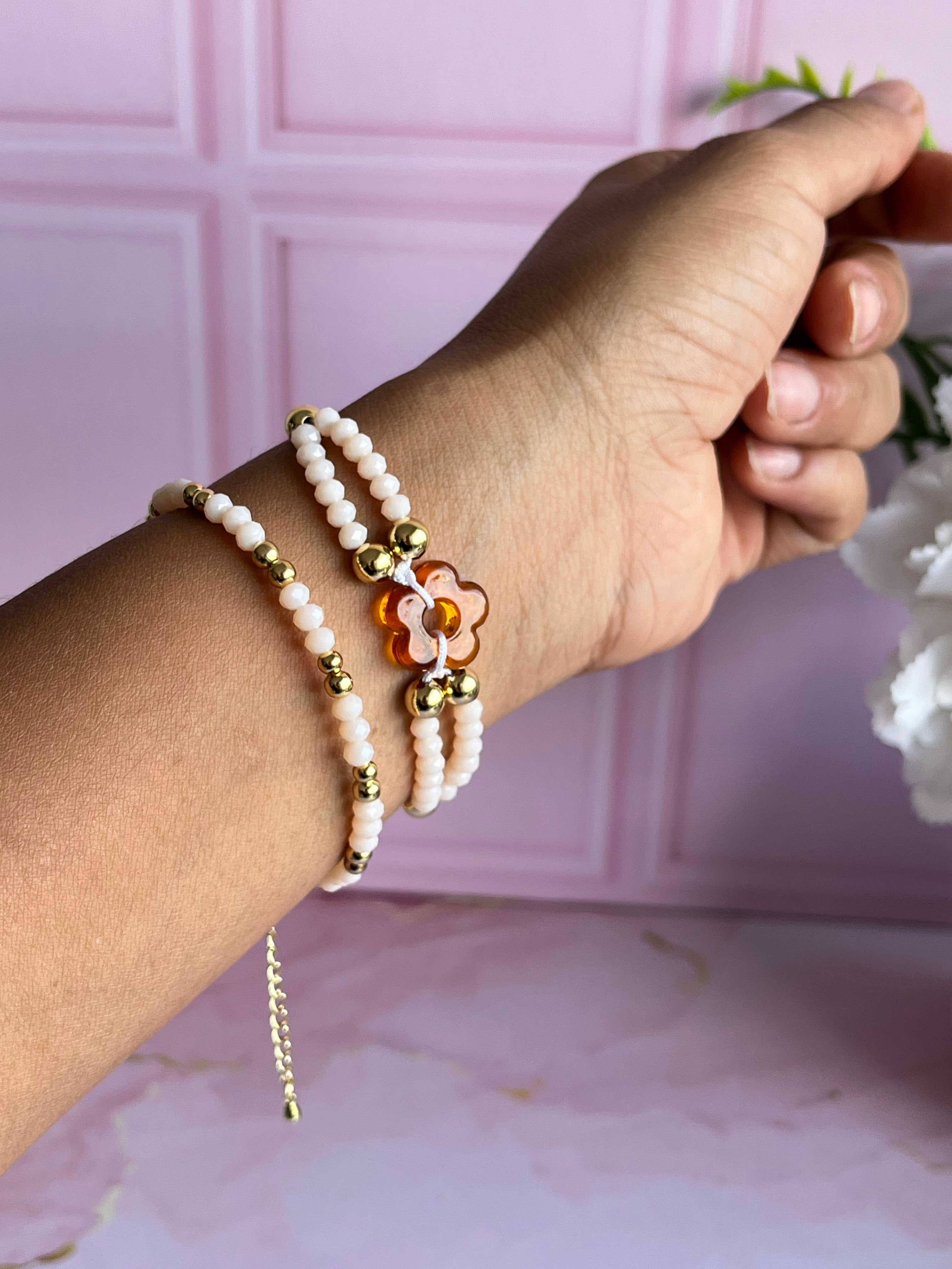 Set de pulseras " AURA DURAZNO"