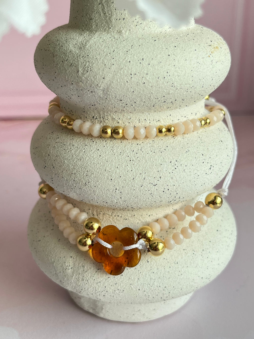 Set de pulseras " AURA DURAZNO"