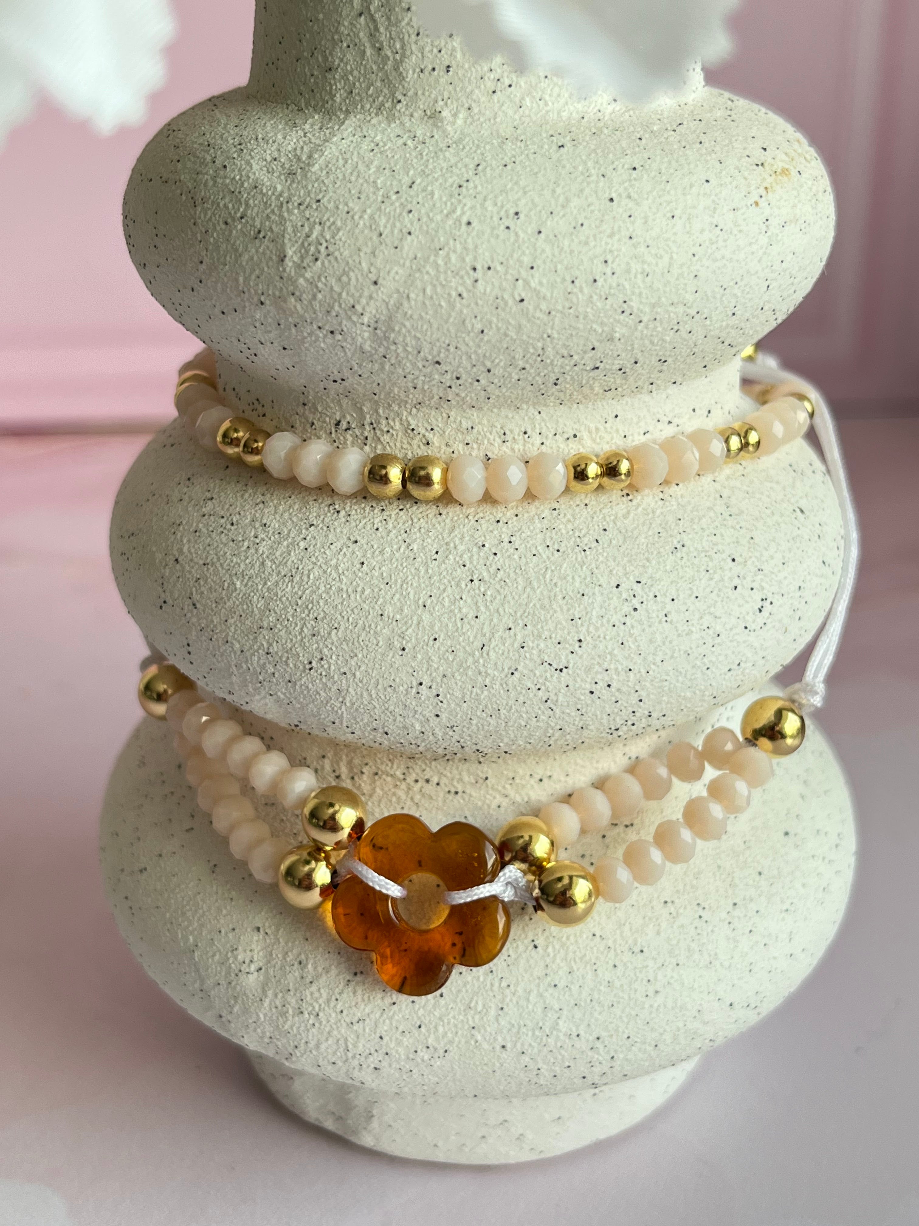 Set de pulseras " AURA DURAZNO"