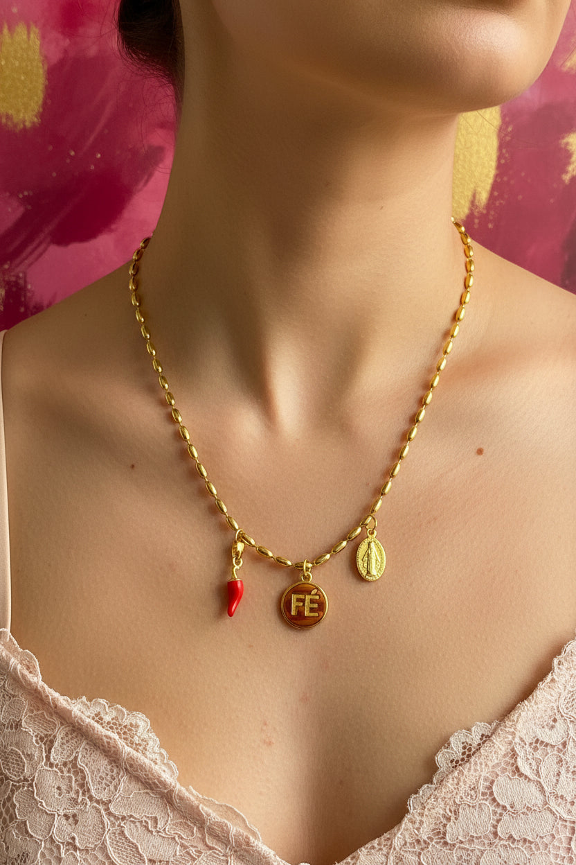 ✨ Collar Amuleto de Fe y Protección