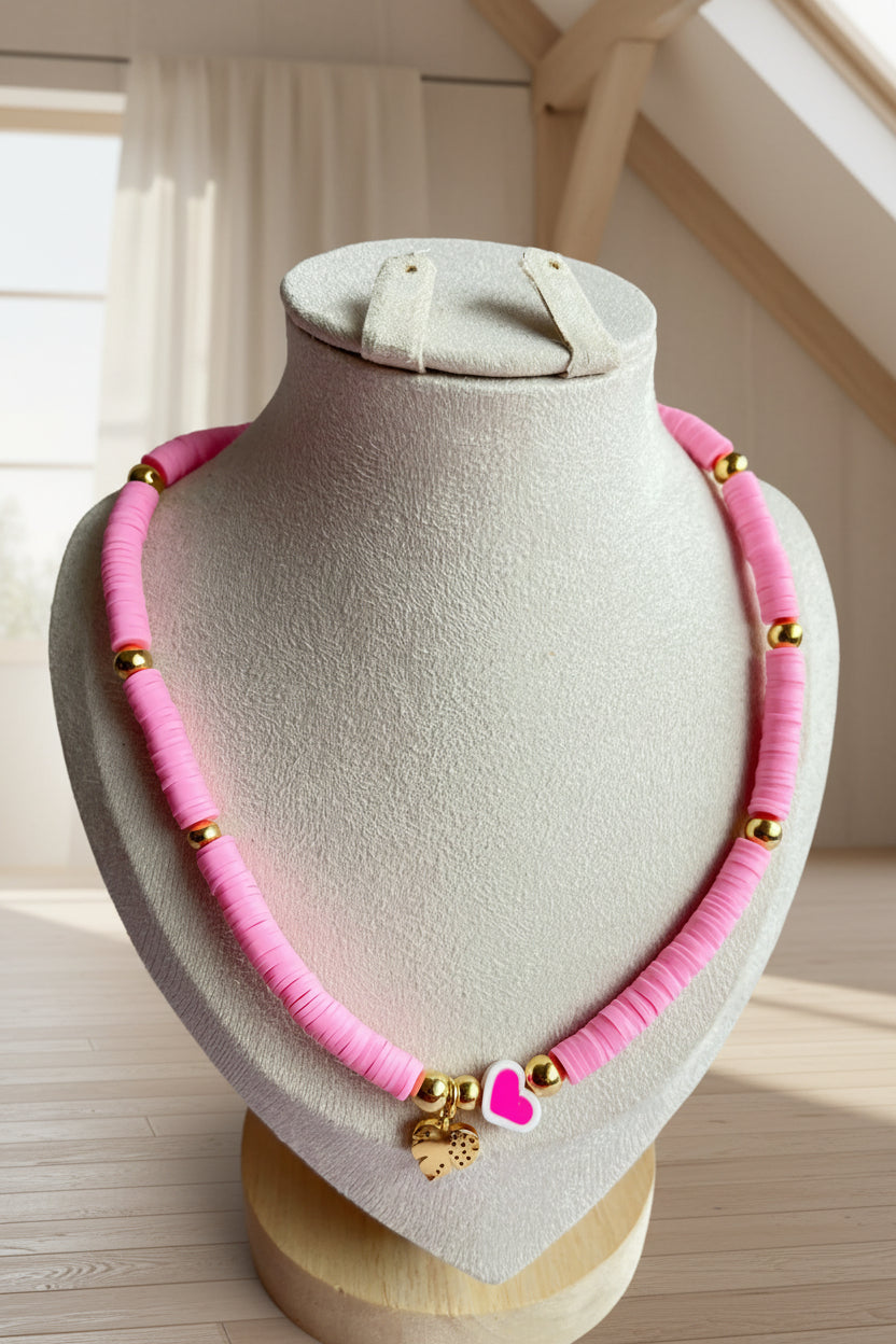🌸 Collar Corazón en Flor