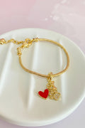 🐾 Pulsera Huellita de Amor Dorada